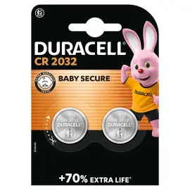 2 Piles boutons CR2032 - Duracell 