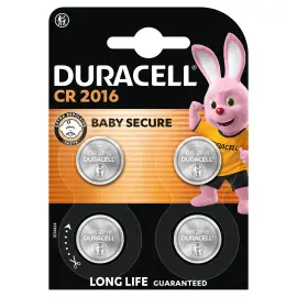 4 Piles boutons CR2016 - Duracell 