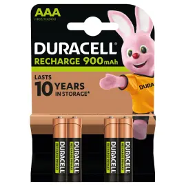 4 Piles rechargeables - Piles AAA - 900 mAh - Duracell 