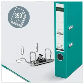 CLASSEUR LEITZ A LEVIER 180&deg; 52MM TURQUOISE 
