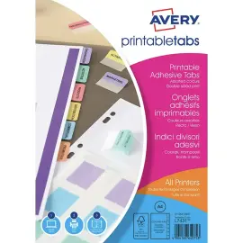 10 Lot de 4 planches &agrave; imprimer 96 onglets assortis 