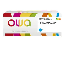 Toner &eacute;quivalent HP W2201A - Cyan - Owa 