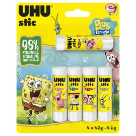 5 STICKS UHU Bob l'&eacute;ponge  8,2g 