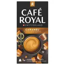 10 Capsules de caf&eacute; CAFE ROYAL Caramel - Compatibles Nespresso 