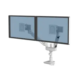 Bras porte-&eacute;cran Top Mount Tallo compact - Double - Blanc - Fellowes 