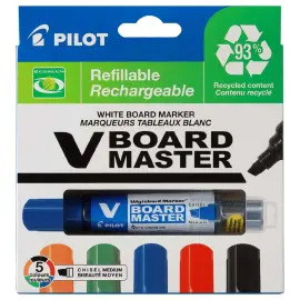 5 5 Marqueurs Vboard - Pointe biseau - Pilot 