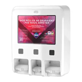 Distributeur de serviettes hygi&eacute;niques - Blanc - Tork 