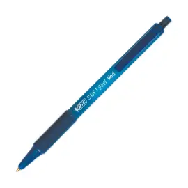 Stylo-bille r&eacute;tractable Soft Feel - Pointe moyenne - Bleu - BIC 
