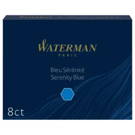 8 Cartouches longues internationales pour stylo plume - Bleu - WATERMAN 