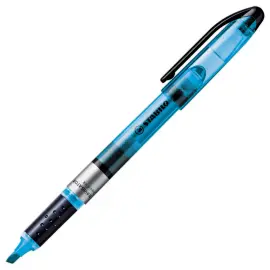 Surligneur NAVIGATOR - Encre liquide - Pointe biseaut&eacute;e - Bleu - STABILO 