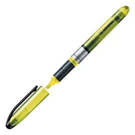 Surligneur NAVIGATOR - Encre liquide - Pointe biseaut&eacute;e - Jaune - STABILO 