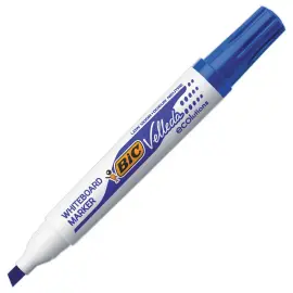 Marqueur effa&ccedil;able &agrave; sec Velleda 1751 - Pointe biseau - Bleu - BIC 
