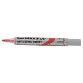 Marqueur effa&ccedil;able &agrave; sec Maxiflo &agrave; pointe ogive - Rouge - PENTEL 