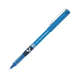 Stylo roller pointe aiguille V5 Hi-tecpoint - &Eacute;criture fine - Bleu - PILOT 