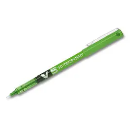 Stylo roller pointe aiguille V5 Hi-tecpoint - &Eacute;criture fine - Vert - PILOT 