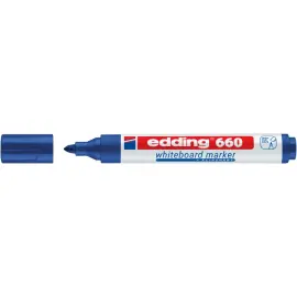 Marqueur effa&ccedil;able &agrave; sec - Pointe ogive - Bleu - EDDING 