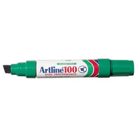 Marqueur permanent -Pointe biseaut&eacute;e 12 mm vert - ARTLINE 