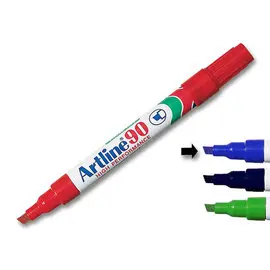 Marqueur permanent - Pointe biseaut&eacute;e - bleu - ARTLINE 90 