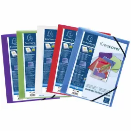 5 Chemises personnalisables  - 3 rabats- Chromaline Kreacover - EXACOMPTA 