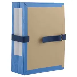 Pochette archive &agrave; soufflet - Dos 10 cm - Bleu - SOCARPA 