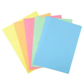 50 Chemises &agrave; rabat lat&eacute;ral 210 g - Pastel assortis - EXACOMPTA 