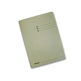 50 Chemises 3 rabats carton 300 g - Format folio gris - ESSELTE 