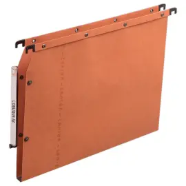 25 Dossiers suspendus &agrave; pressions - Pour armoires - Fond 15 mm - Orange - ELBA 