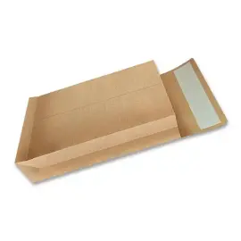 50 Pochettes &agrave; soufflet 70 mm - Kraft arm&eacute; Brun - G&eacute;n&eacute;rique 