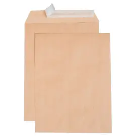 250 Pochettes kraft - 260 x 330 mm - Fermeture bande silicon&eacute;e - GPV EVERYDAY 