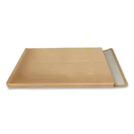 100 Pochettes &agrave; soufflet en kraft arm&eacute; brun 120g - 340x465mm 