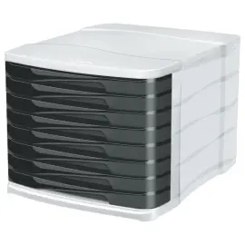 Bloc de classement 8 tiroirs -  Box - Noir - CEP 