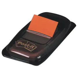 Marques pages souples color&eacute;s - distributeur de 50 - Orange - POST-IT 