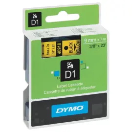 Ruban D1 DYMO S0720730 - 7 m x 9 mm - Texte noir sur fond jaune 