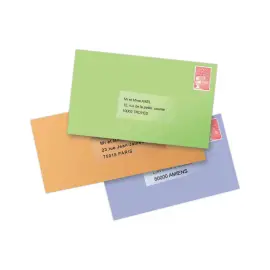 Planches de 16 &eacute;tiquettes transparentes compatibles laser - 99,1x33,9mm - AVERY 