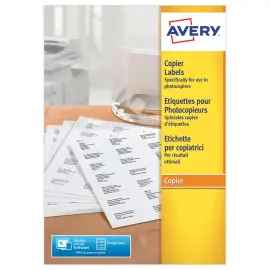 200 planches de 2 &eacute;tiquettes blanches haute cadence sp&eacute;cial copieurs - AVERY 