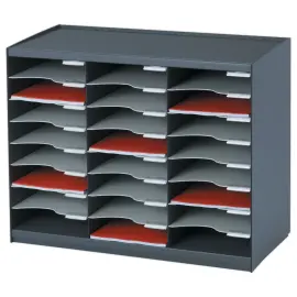 Trieur 24 cases - Gris - PAPERFLOW 