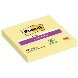 Bloc de 90 notes repositionnables Super Sticky 7,6 x 7,6 cm - Post-It 