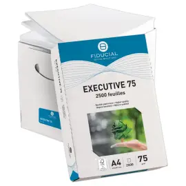 Carton de 2 500 feuilles de papier blanc A4 EXECUTIVE 75 - 75g - FIDUCIAL 
