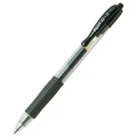 12 Stylos encre gel r&eacute;tractable et rechargeable G-2 - Noir - Pilot 