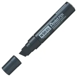 Marqueur encre ind&eacute;l&eacute;bile - Pointe biseau 17 x 7 mm - Noir - PENTEL 