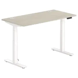 Bureau BERNE &eacute;lectrique 160 x 80 acacia/blanc 