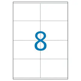 100 Planches d'&eacute;tiquettes multiusages 105x70 mm soit 800 &eacute;tiq/bo&icirc;te 