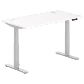 Bureau BERNE &eacute;lectrique 160 x 80 blanc/alu 