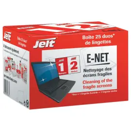 Lingettes nettoyantes humides et s&egrave;ches e-NET - JELT 