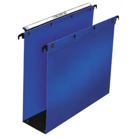 10 Dossiers suspendus pour tiroirs plastique - ELBA - Fond 80 mm - Bleu 