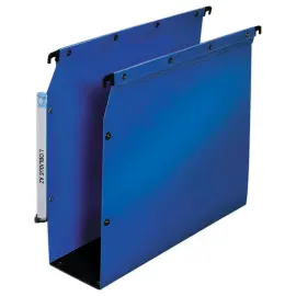 10 Dossiers suspendus Ultimate pour armoires - Fond 80 mm - Bleu - ELBA 