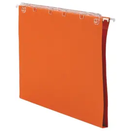25 Dossiers suspendus pour tiroirs kraft recycl&eacute; - Fond 15 mm - Orange - ACCESS 
