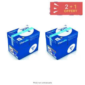 2 cartons de 5 ramettes de papier soit 2 500 feuilles A4 Clairalfa + 1 carton de 5 ramettes offertes- 80g - Clairefontaine 