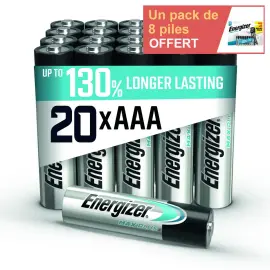 40 Piles alcalines LR3 (AAA) Max Plus - Energizer 