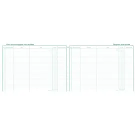 Piq&ucirc;re 24x32cm Livre chronologique des recettes - Registre des achats - Sp&eacute;cial micro-entrepreneurs - 80 pages - EXACOMPTA 